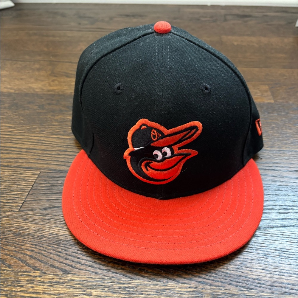 New Era Baltimore Orioles On Field Fitted Baseball Hat. Size 7 3/8.